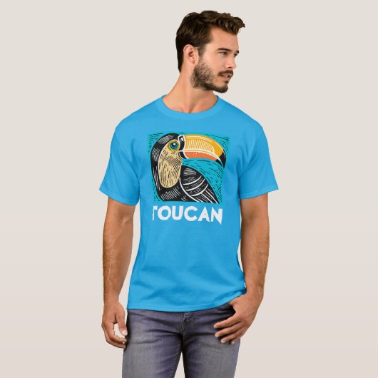 Toucan Tropical Island Vakantie T-shirt (Voorkant volledig)