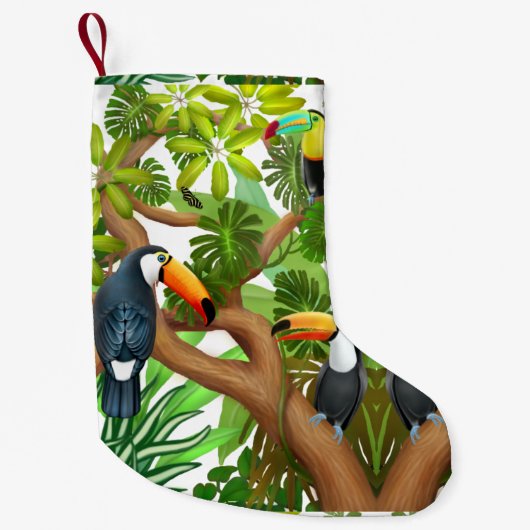 Toucan Tropical kerststopking Kleine Kerstsok (Voorkant)