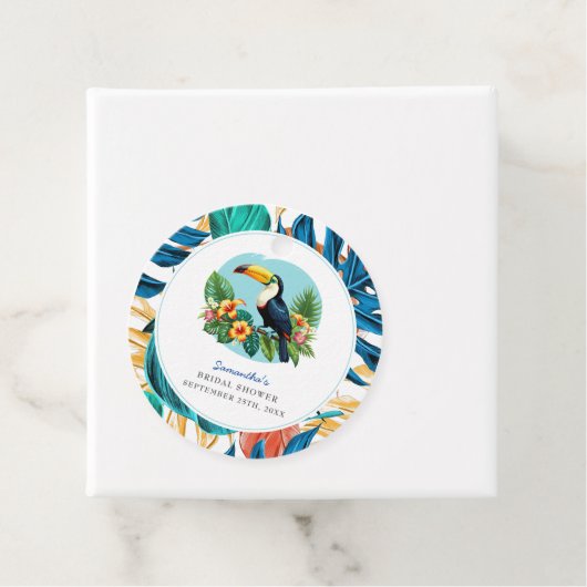 Toucan Tropical Rainforest Summers Vrijgezellenfee Bedankjes Labels (In situ)