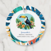 Toucan Tropical Rainforest Summers Vrijgezellenfee Bedankjes Labels (Voorkant)