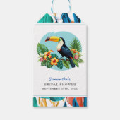 Toucan Tropical Rainforest Summers Vrijgezellenfee Cadeaulabel (Voorkant)