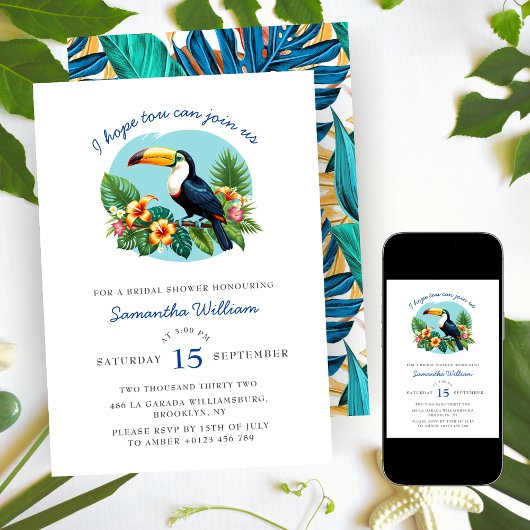 Toucan Tropical Rainforest Summers Vrijgezellenfee Kaart