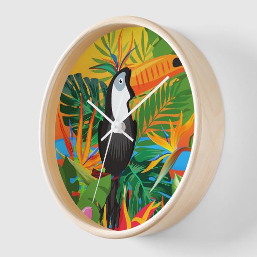 Toucan Tropical Rainforest Wall klok (Hoek)