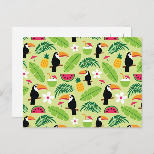 Toucan Tropical Summer Briefkaart (Voorkant / Achterkant)