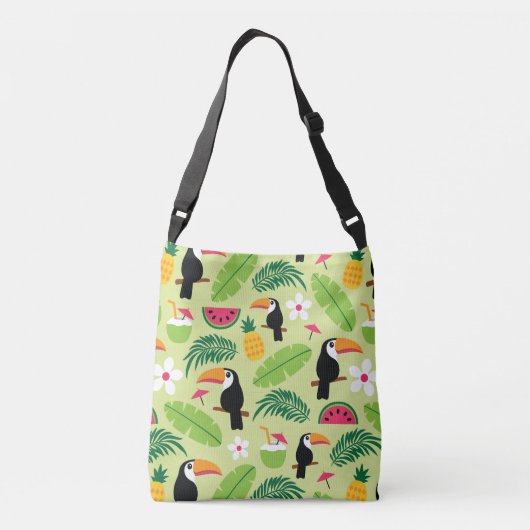 Toucan Tropical Summer Crossbody Tas (Achterkant)