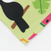 Toucan Tropical Summer Fleece Deken (Hoek)