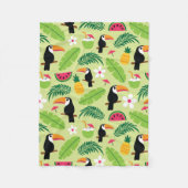 Toucan Tropical Summer Fleece Deken (Voorkant)