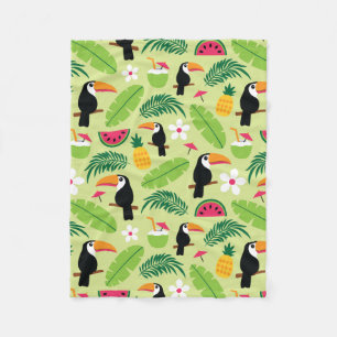 Toucan Tropical Summer Fleece Deken