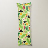 Toucan Tropical Summer Lichaamskussen (Achterkant (Verticaal))