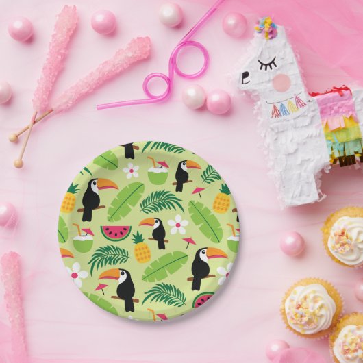 Toucan Tropical Summer Papieren Bordje (Feest)