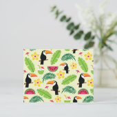 Toucan Tropical Summer Pattern Briefkaart (Staand voorkant)