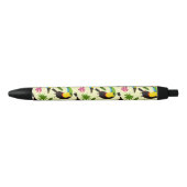 Toucan Tropical Summer Pattern - Geel Zwarte Inkt Pen (Voorkant)