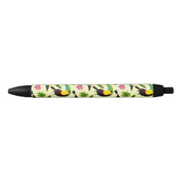 Toucan Tropical Summer Pattern - Geel Zwarte Inkt Pen