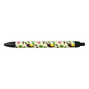 Toucan Tropical Summer Pattern - Geel Zwarte Inkt Pen