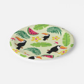 Toucan Tropical Summer Pattern Papieren Bordje (Gekanteld)