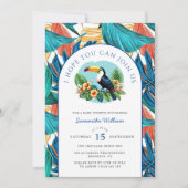 Toucan Tropical Vibrant Summers Baby shower Kaart (Voorkant)
