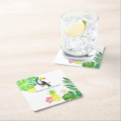 Toucan Tropical Waterverf Summer Birthday Kartonnen Onderzetters (Insitu)