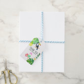 Toucan Tropical Waterverf Summer Party Cadeaulabel (Met Touw)
