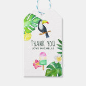Toucan Tropical Waterverf Summer Party Cadeaulabel (Voorkant)