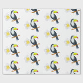 Toucan Tropical Waterverf Summer Party Cadeaupapier (Vlak)
