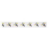 Toucan Tropical Waterverf Summer Party Satijnen Lint (Voorkant)