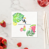 Toucan Tropical Waterverf Summer Party Servet (Insitu)