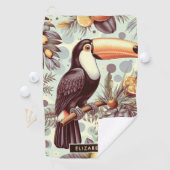  Toucan tropisch patroon Golfhanddoek (Insitu)
