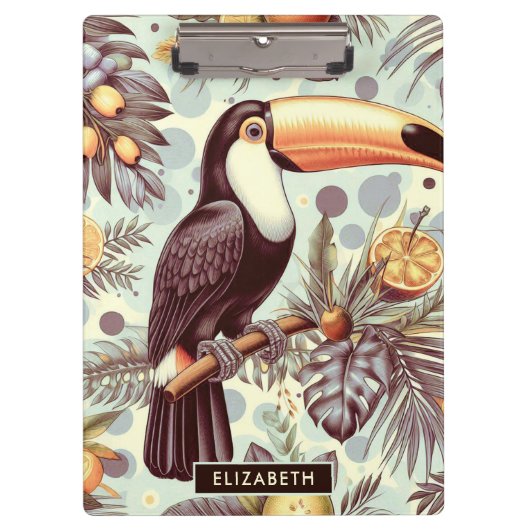  Toucan tropisch patroon Klembord (Voorkant)