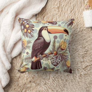 Toucan tropisch patroon Kussen