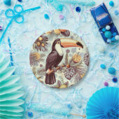 Toucan tropisch patroon Papieren Bordje (Feest)