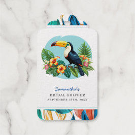 Toucan Tropisch Regenwoud Zomer Bruids Shower Cadeaulabels