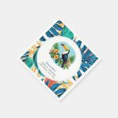 Toucan Tropisch Regenwoud Zomer Bruidsdouche Servet (Hoek)