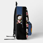 Toucan tropische bloemen en kokosnoot bedrukte rugzak (Links)