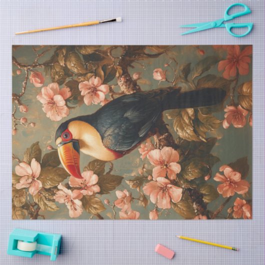 Toucan Tropische  Stijl Schilderij Decoupage Tissuepapier (Craft)