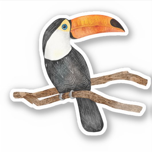 Toucan Tropische Vogel Natuur   Sticker (Voorkant)