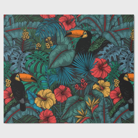 Toucan tuin cadeaupapier (Vlak)