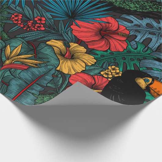 Toucan tuin cadeaupapier (Hoek)