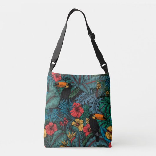 Toucan tuin crossbody tas (Achterkant)