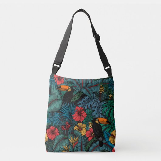 Toucan tuin crossbody tas (Voorkant)