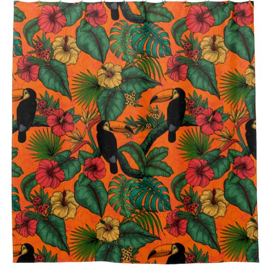 Toucan tuin douchegordijn (Voorkant)