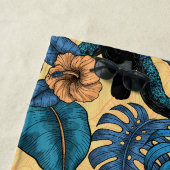 Toucan-tuin in geel en blauw strandlaken (In situ)