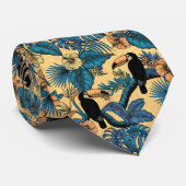 Toucan-tuin in geel en blauw stropdas (Opgerold)