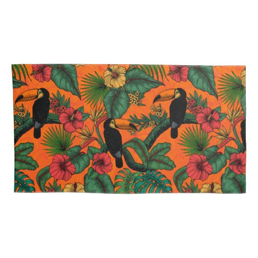 Toucan tuin kussensloop (Achterkant-Rechts)