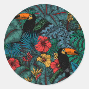 Toucan tuin ronde sticker