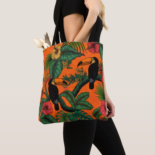 Toucan tuin tote bag (Dichtbij)