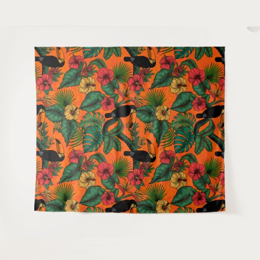 Toucan tuin wandkleed (Voorkant (horizontaal))