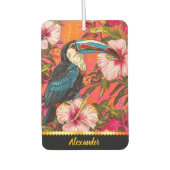 Toucan tussen tropische hibiscus bloemen luchtverfrisser (Voorkant)