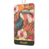 Toucan tussen tropische hibiscus bloemen luchtverfrisser (Links)