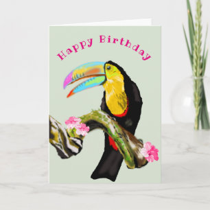 Toucan Verjaardagskaart Toco Vogel - Aanpasbaar Kaart