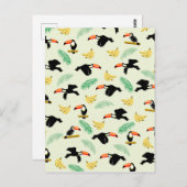 Toucan vogel fruit patroon briefkaart (Voorkant / Achterkant)